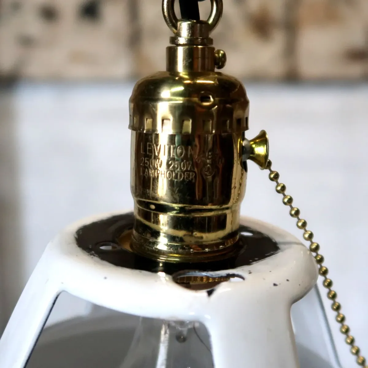 ビンテージ ホーロー ペンダントランプ