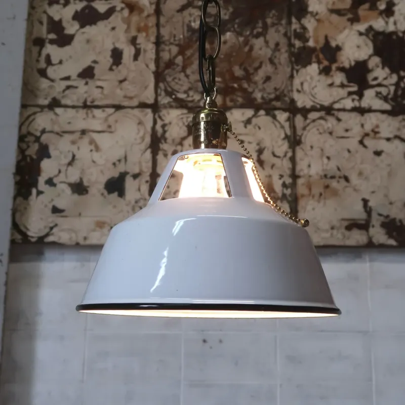 ビンテージ ホーロー ペンダントランプ