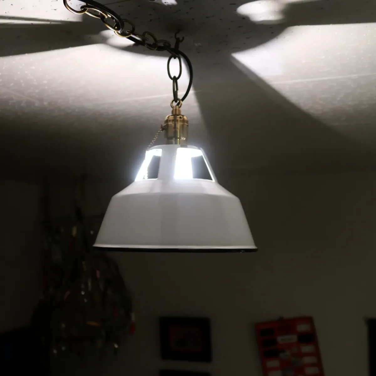 ビンテージ ホーロー ペンダントランプ