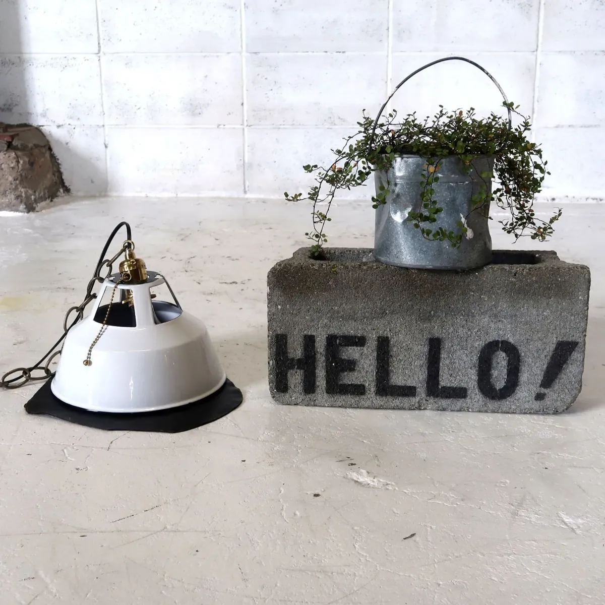 ビンテージ ホーロー ペンダントランプ