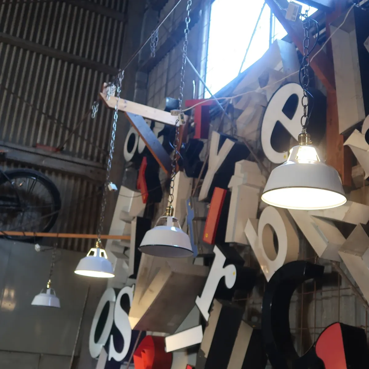 ビンテージ ホーロー ペンダントランプ