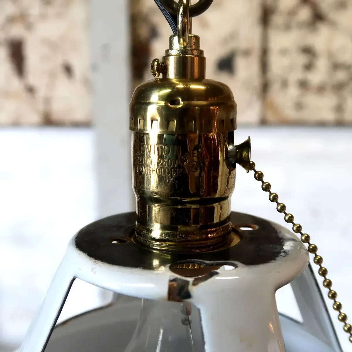 ビンテージ ホーロー ペンダントランプ