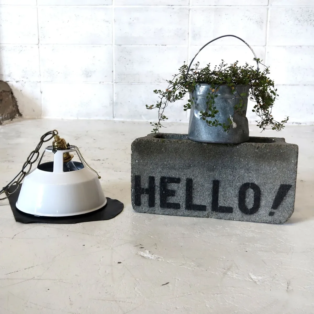 ビンテージ ホーロー ペンダントランプ