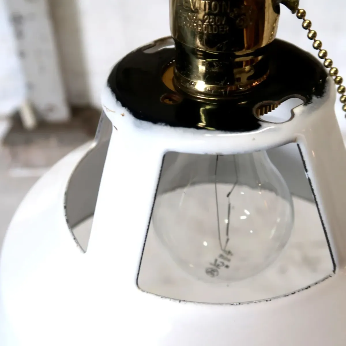 ビンテージ ホーロー ペンダントランプ