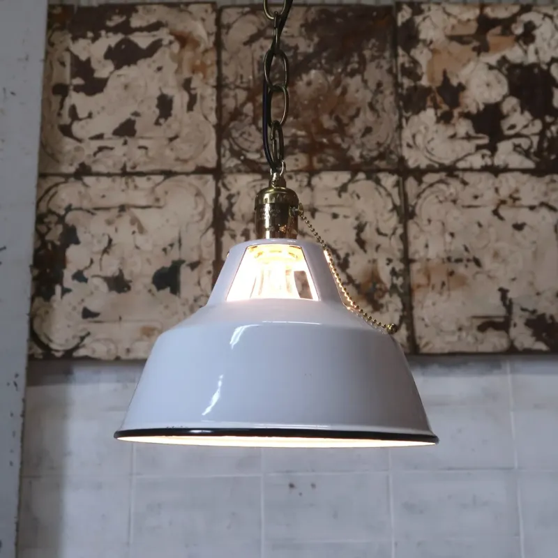 ビンテージ ホーロー ペンダントランプ