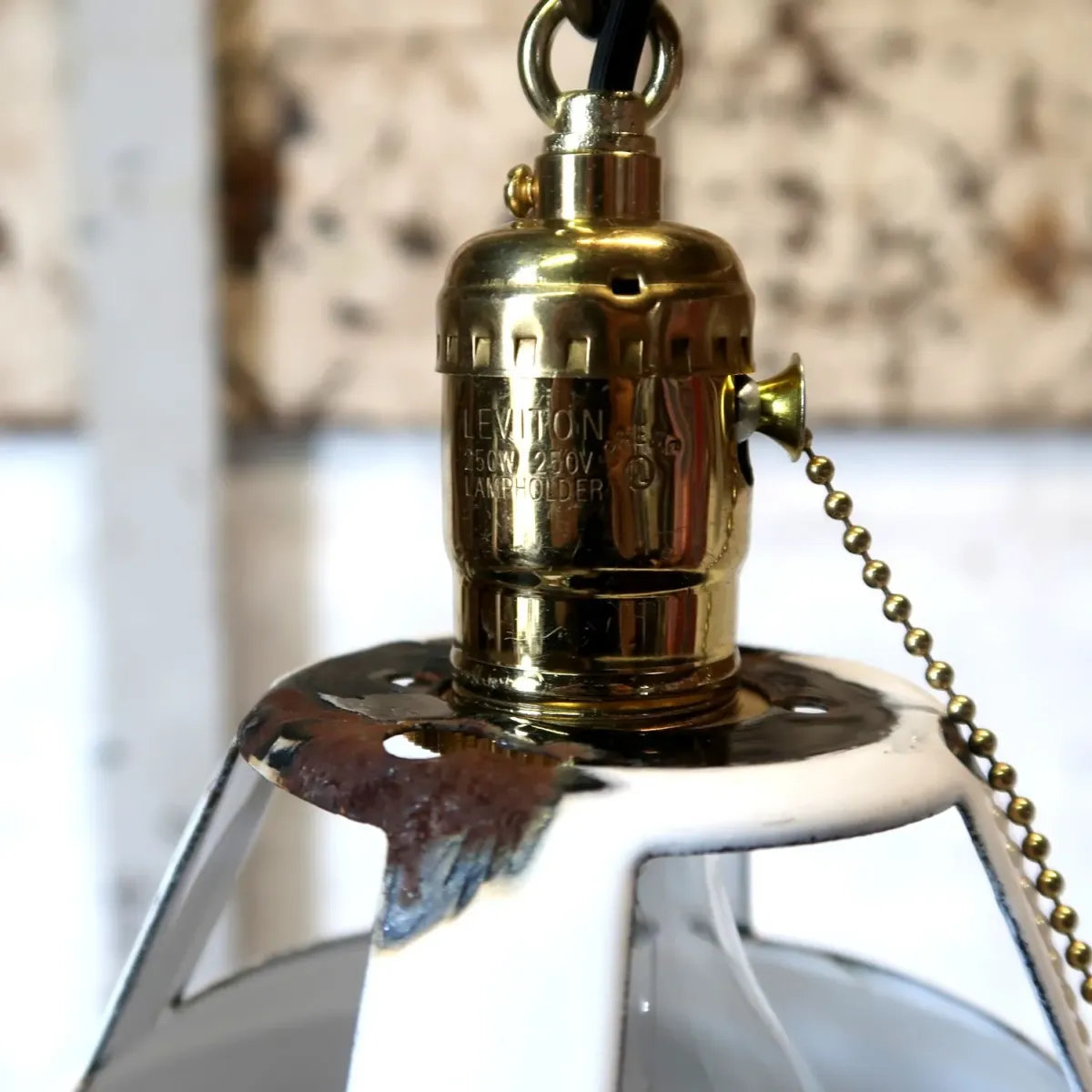 ビンテージ ホーロー ペンダントランプ