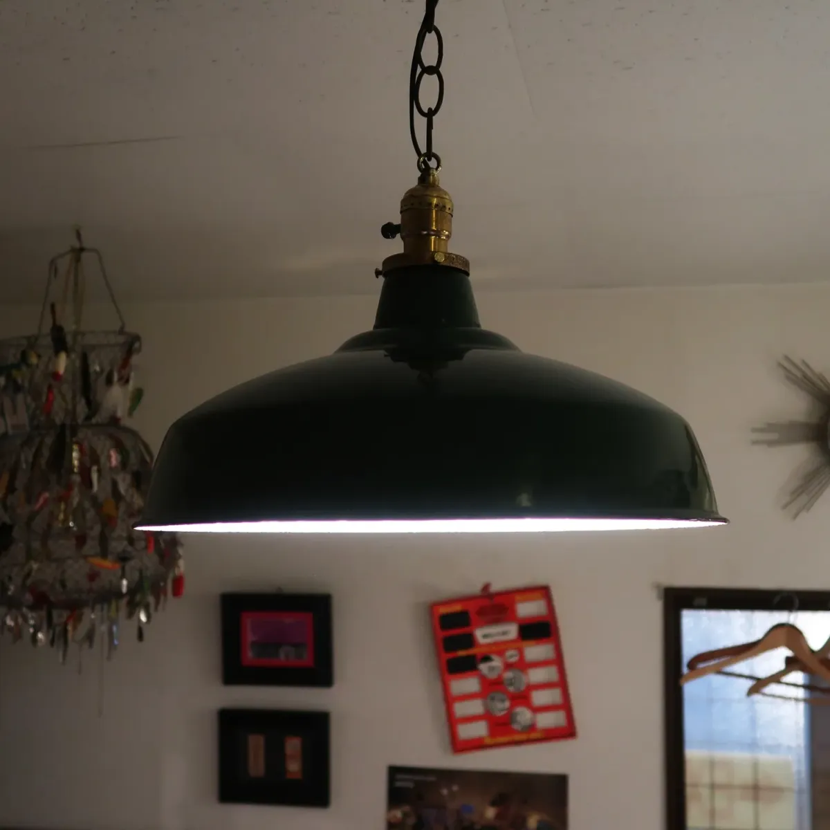 ビンテージ ホーロー ファクトリーランプ