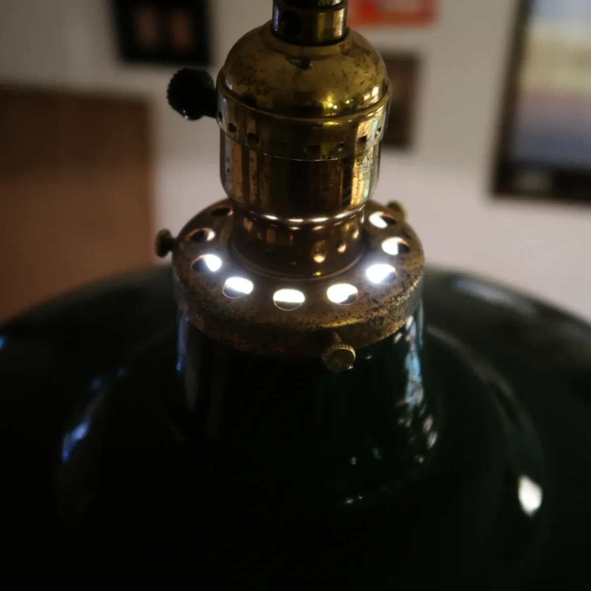 ビンテージ ホーロー ファクトリーランプ