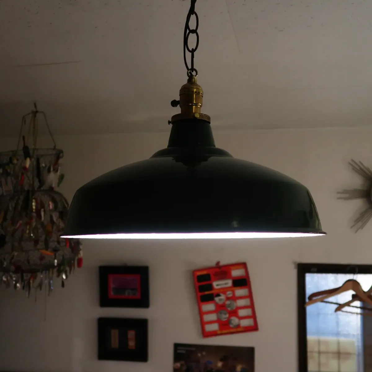 ビンテージ ホーロー ファクトリーランプ