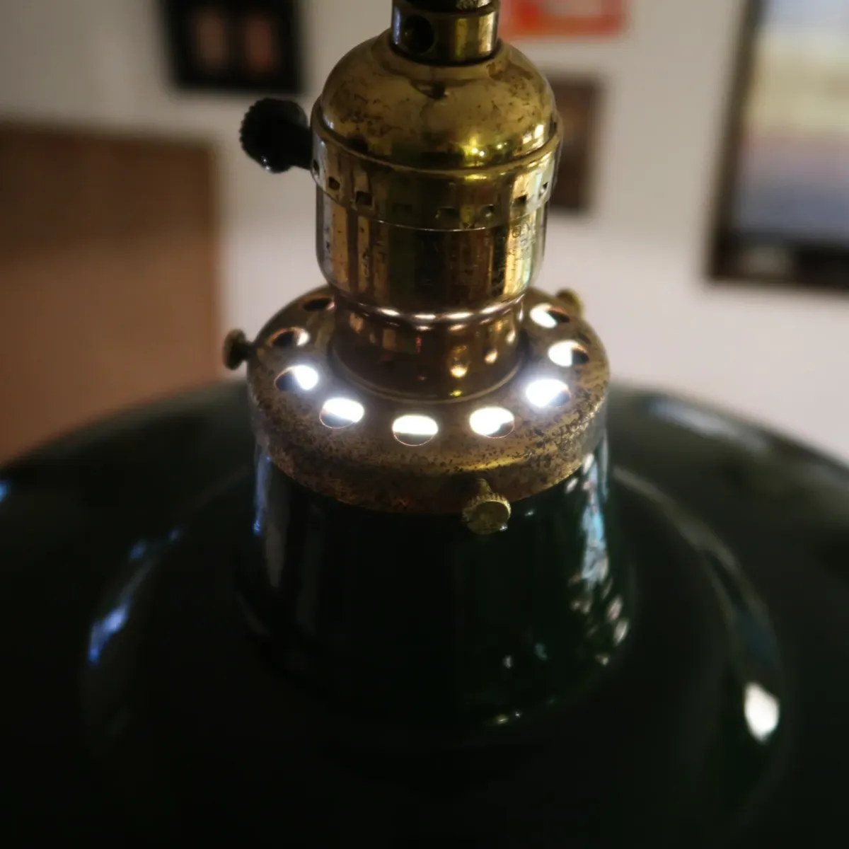 ビンテージ ホーロー ファクトリーランプ