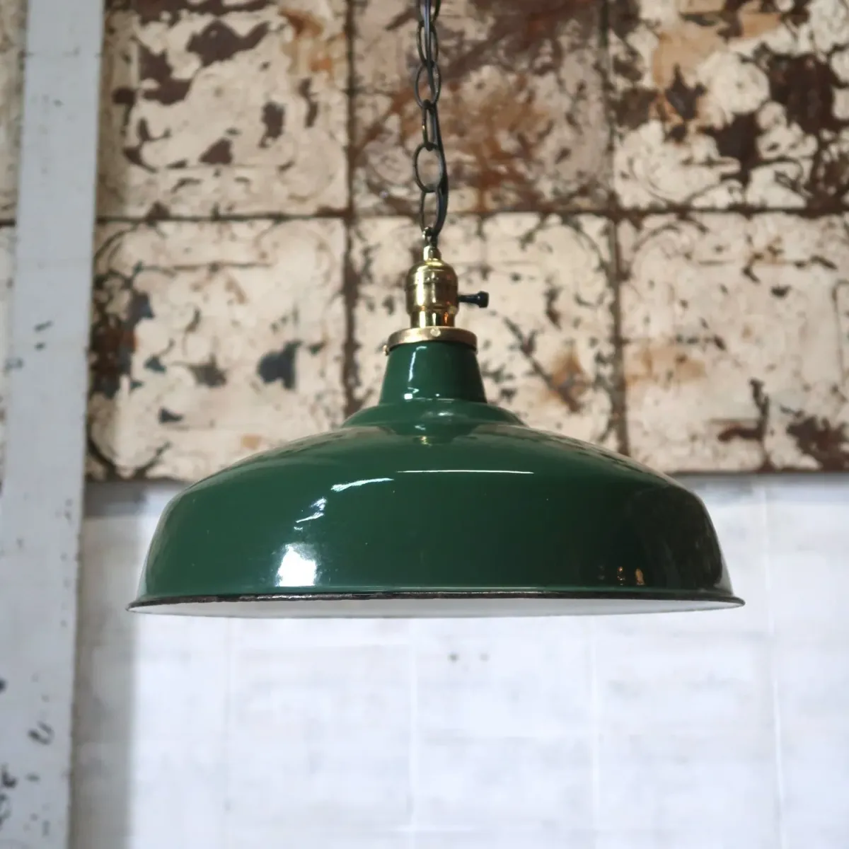 ビンテージ ホーロー ファクトリーランプ