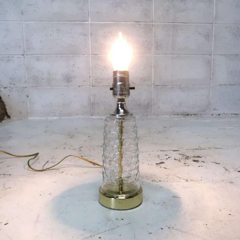 アンティーク ガラスベース テーブルランプ