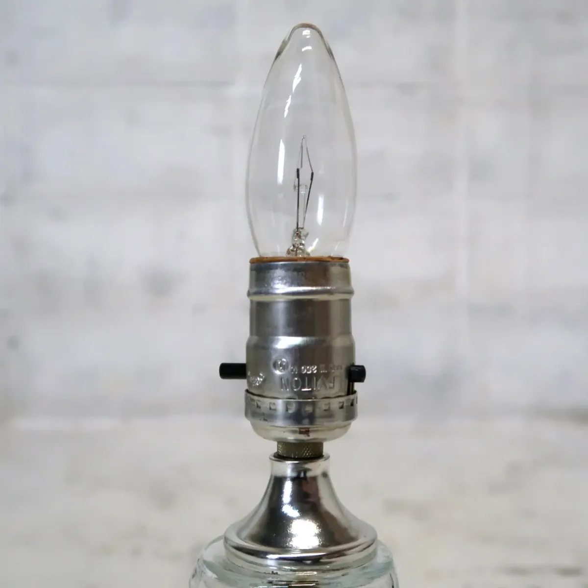 アンティーク ガラスベース テーブルランプ