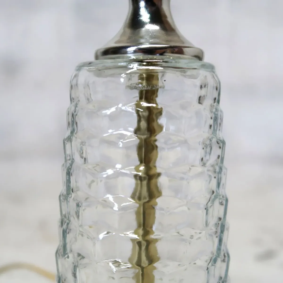 アンティーク ガラスベース テーブルランプ