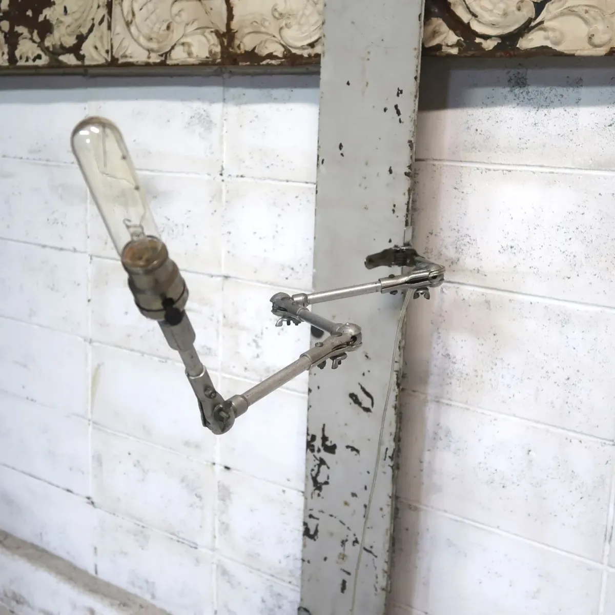 ビンテージ アルミ マシンランプ