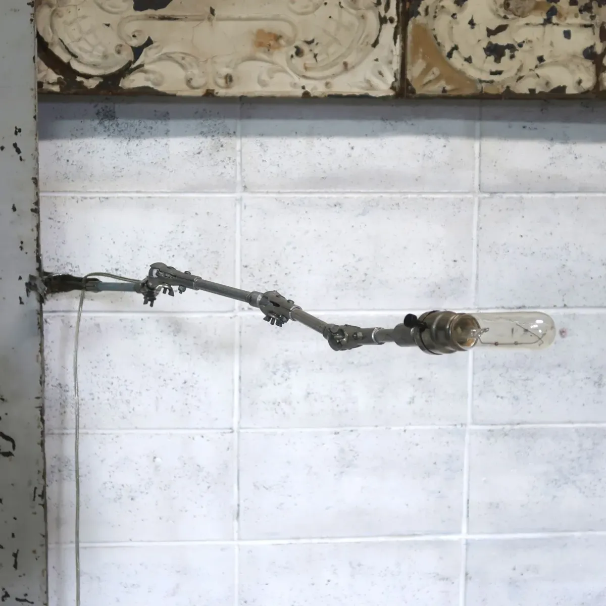 ビンテージ アルミ マシンランプ