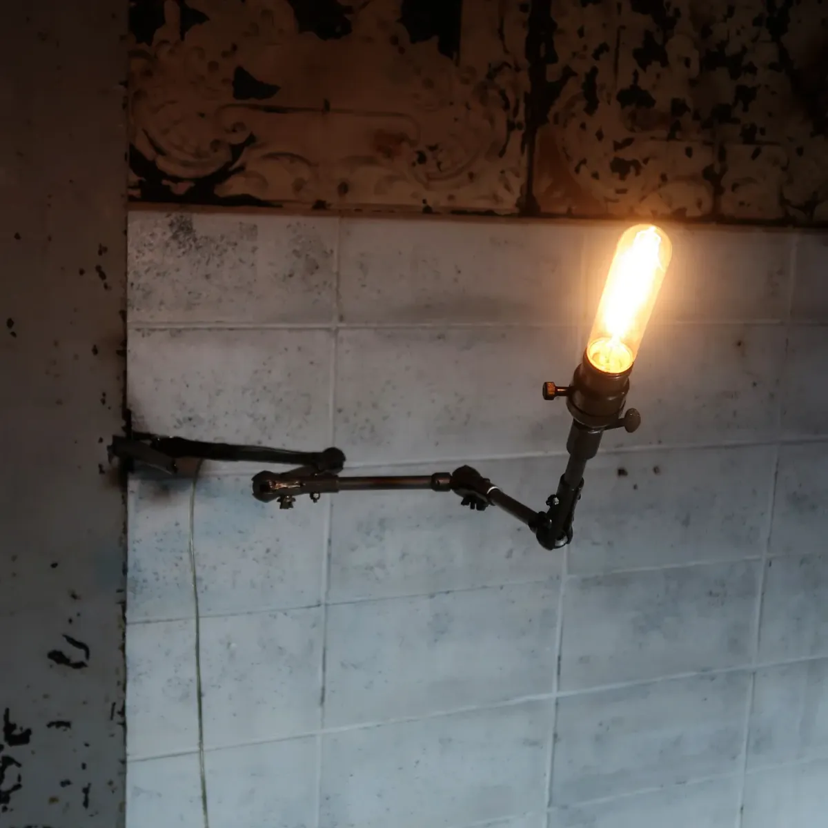 ビンテージ アルミ マシンランプ