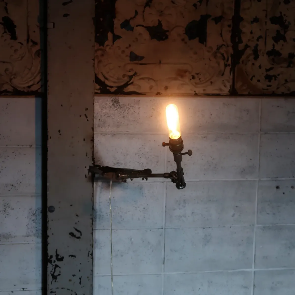 ビンテージ アルミ マシンランプ