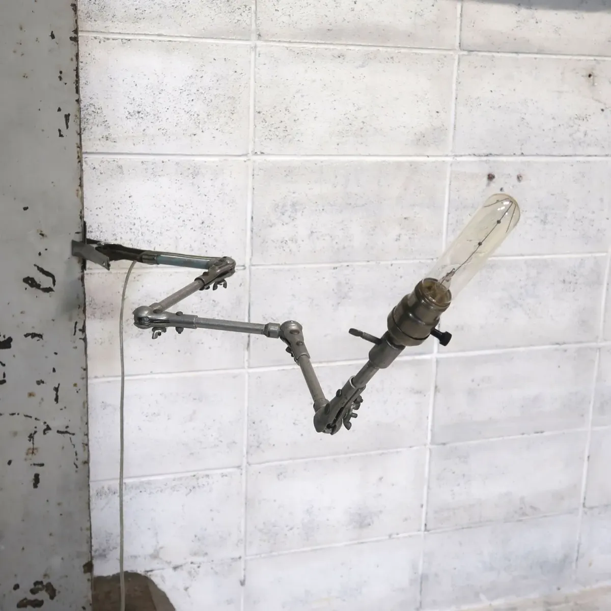 ビンテージ アルミ マシンランプ