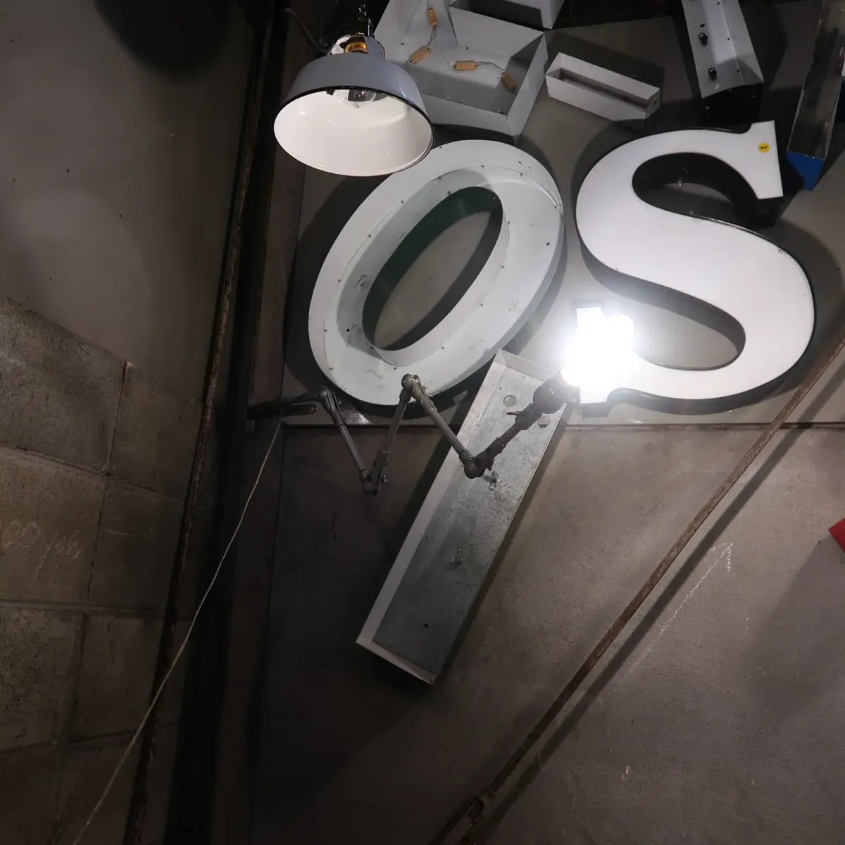 ビンテージ アルミ マシンランプ