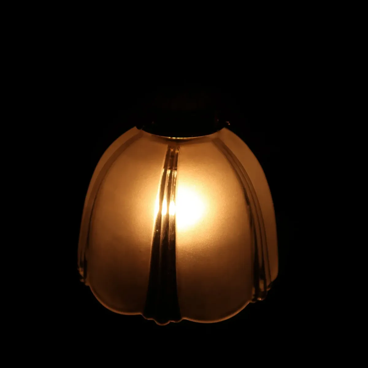 アンティーク フロスト×クリアガラス ペンダントランプ