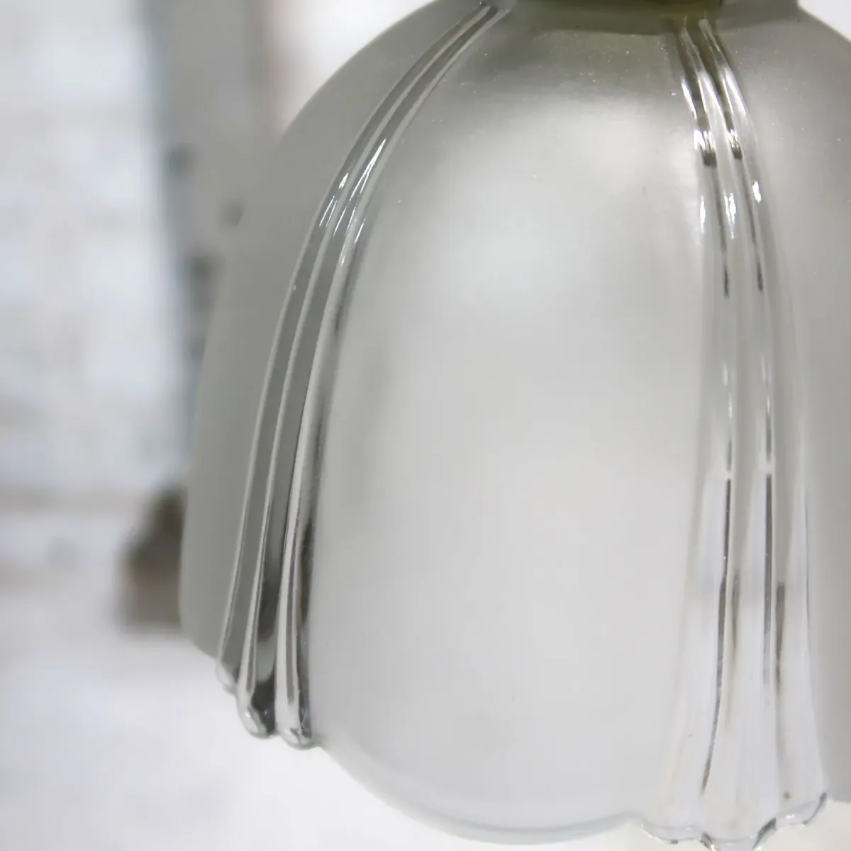 アンティーク フロスト×クリアガラス ペンダントランプ