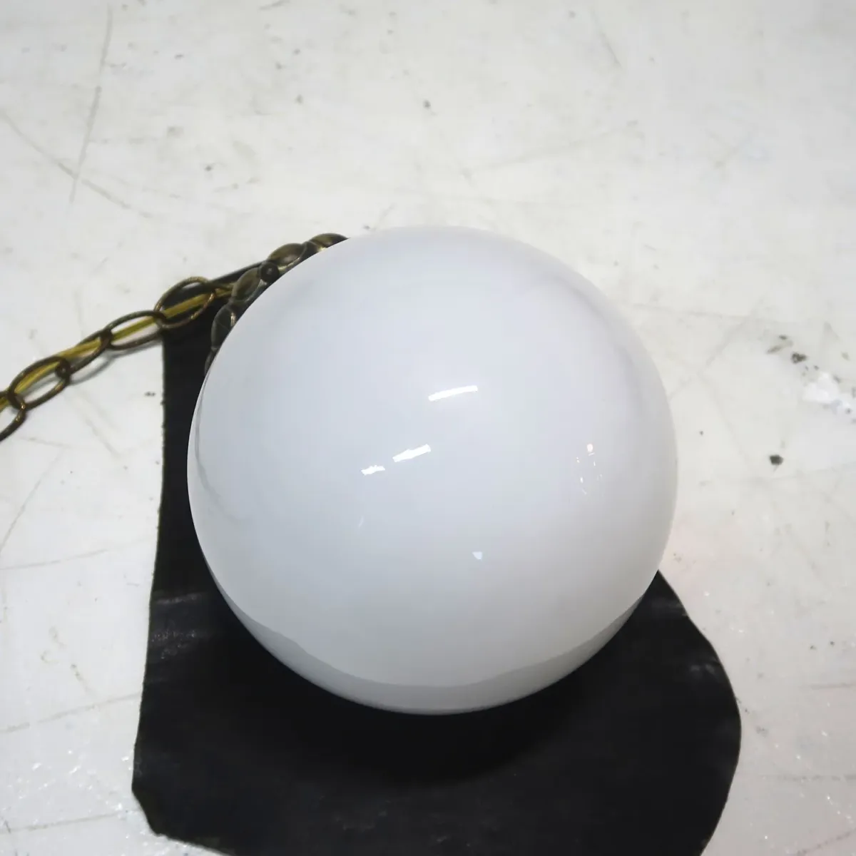 アンティーク ミルクガラス ペンダントランプ