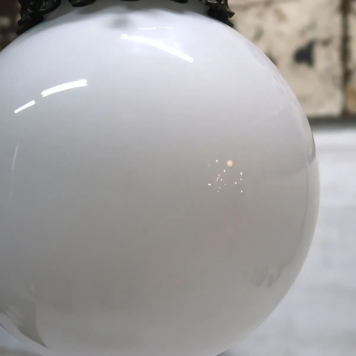 アンティーク ミルクガラス ペンダントランプ