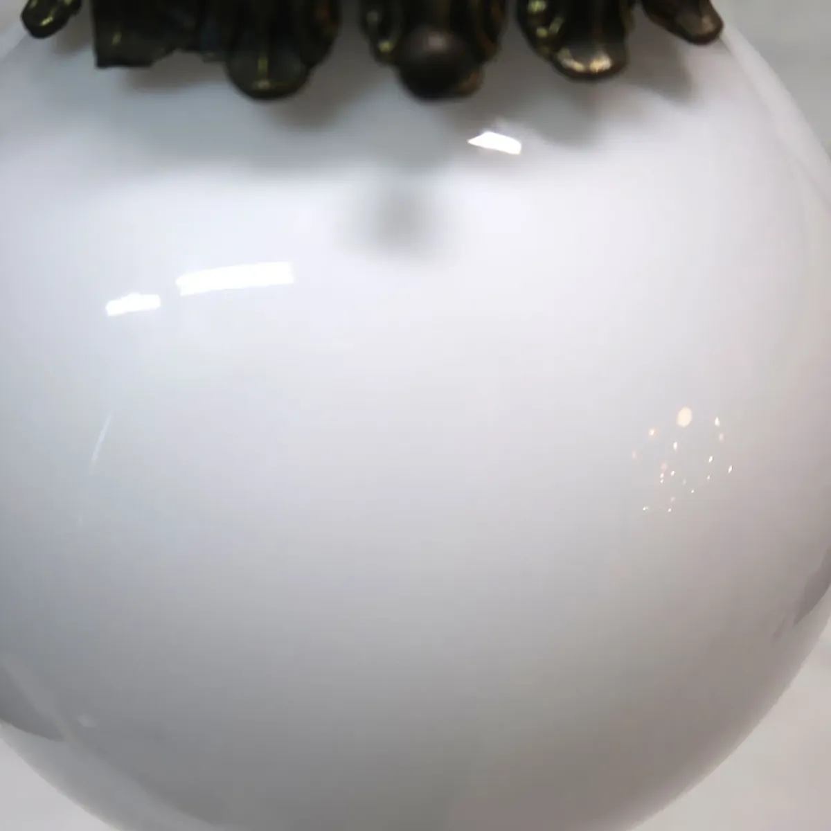 アンティーク ミルクガラス ペンダントランプ