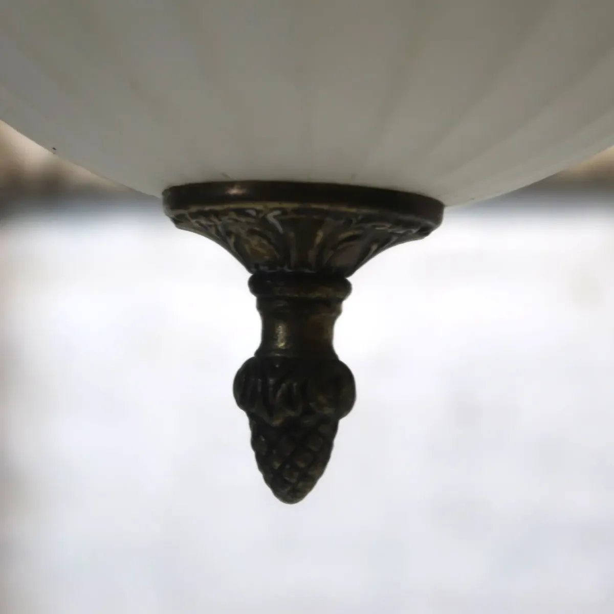 アンティーク ミルクガラス ペンダントランプ