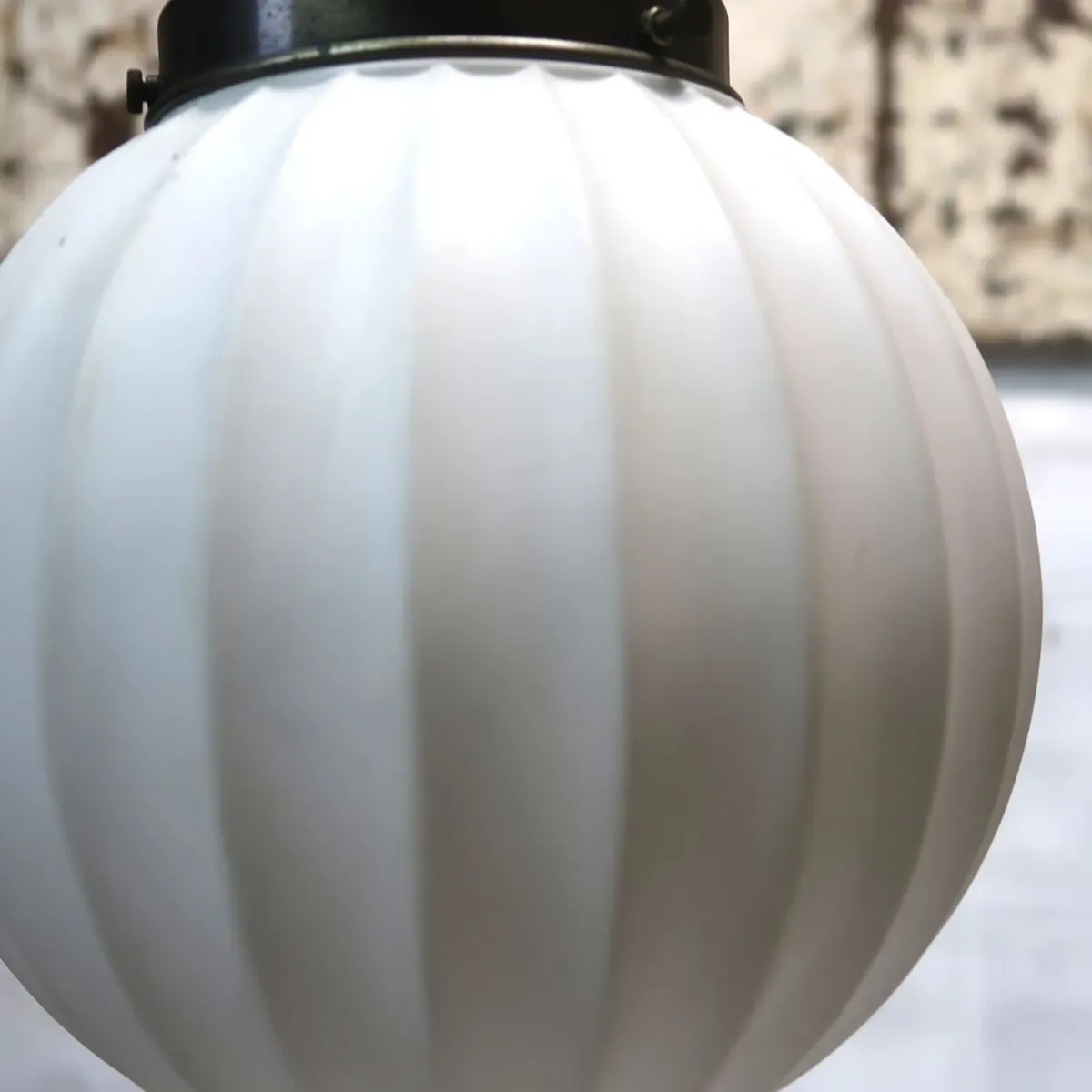 アンティーク ミルクガラス ペンダントランプ