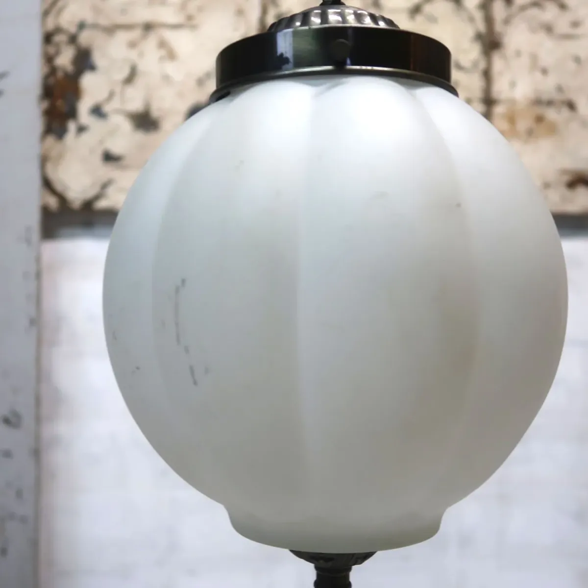 アンティーク ミルクガラス ペンダントランプ