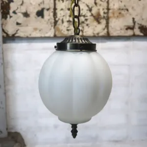 アンティーク ミルクガラス ペンダントランプ