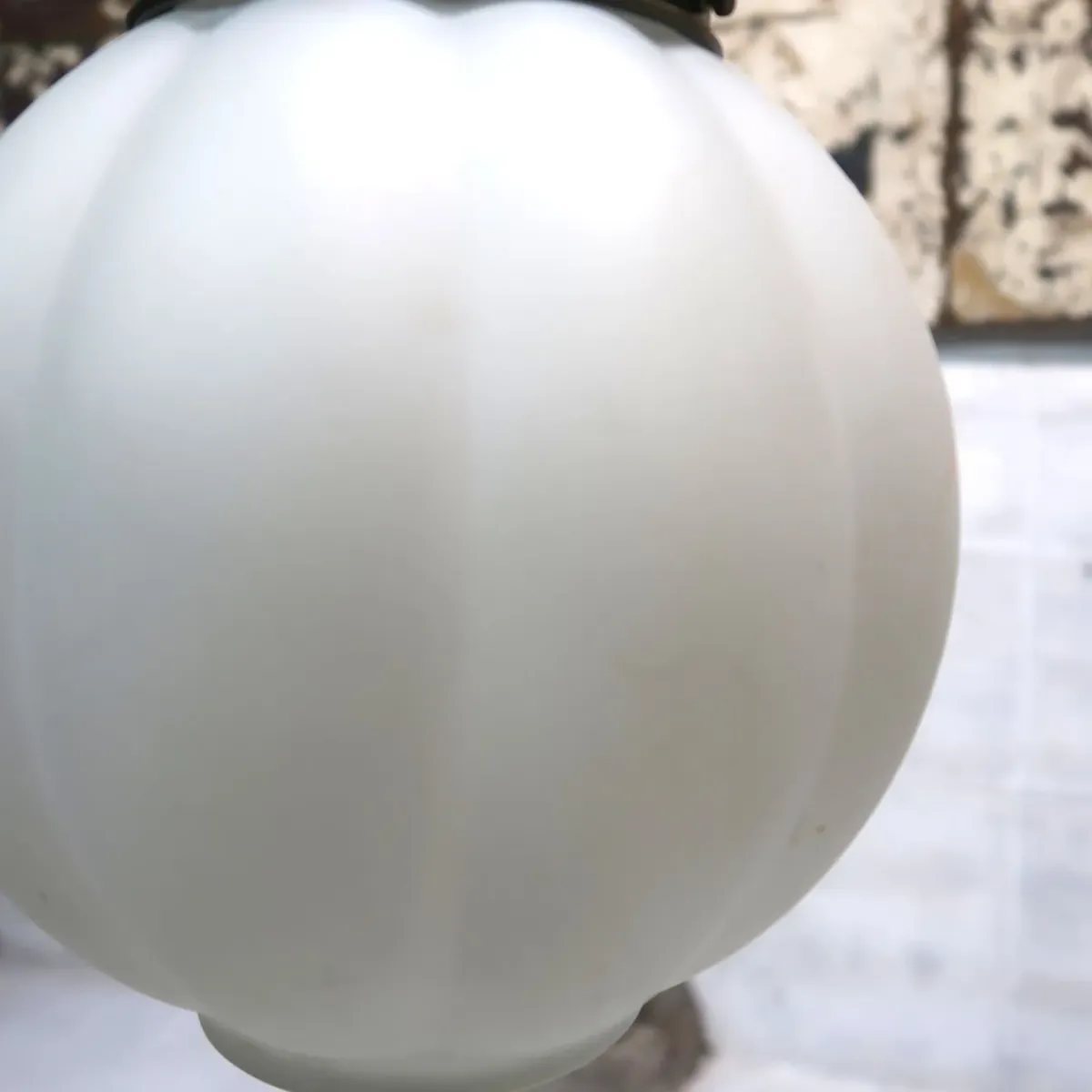 アンティーク ミルクガラス ペンダントランプ