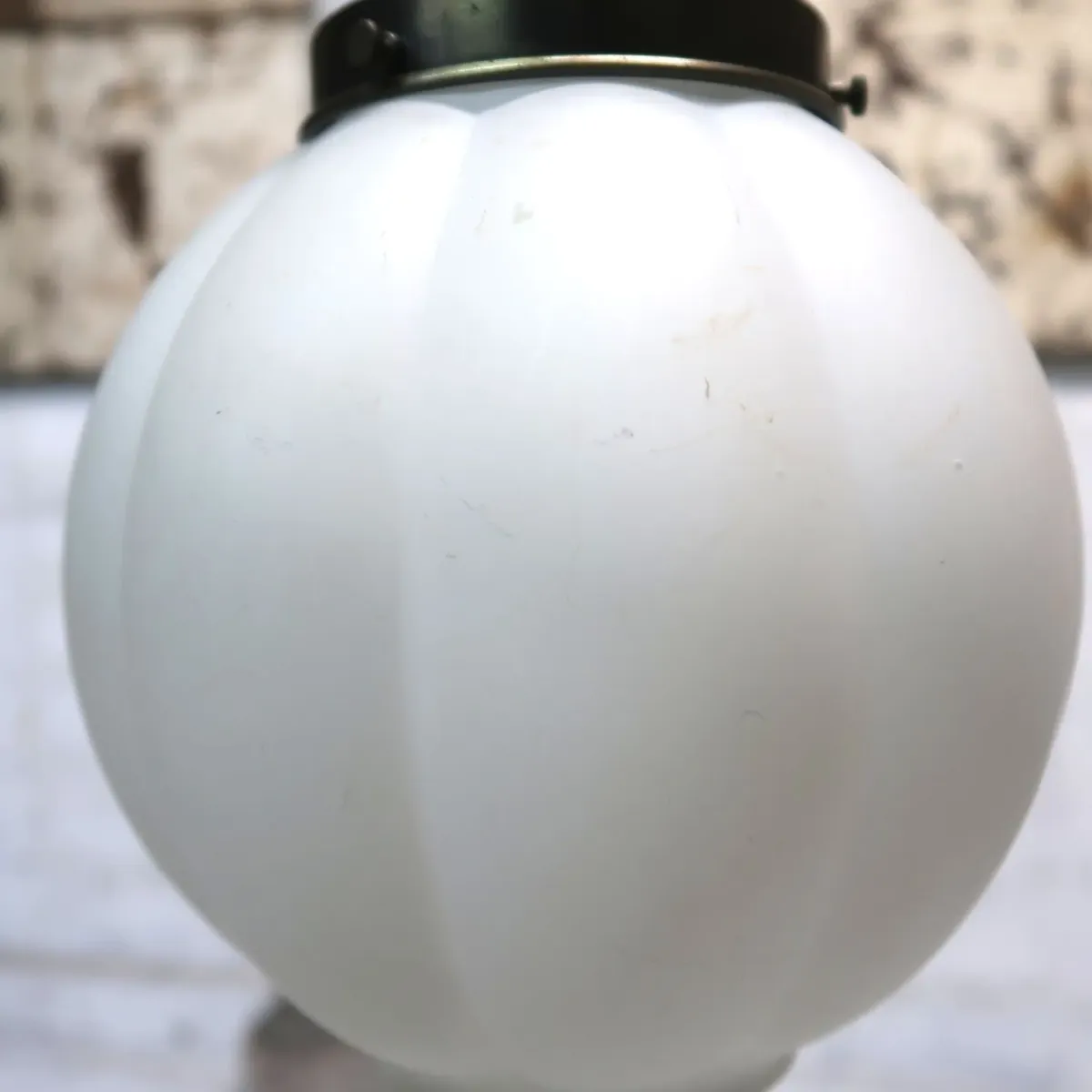 アンティーク ミルクガラス ペンダントランプ