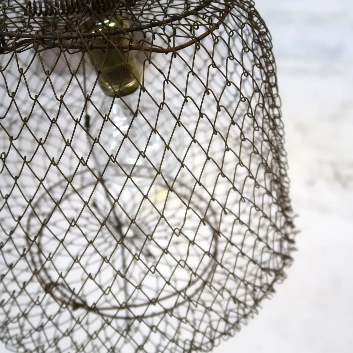 ビンテージ フィッシングバスケット カスタムペンダントランプ