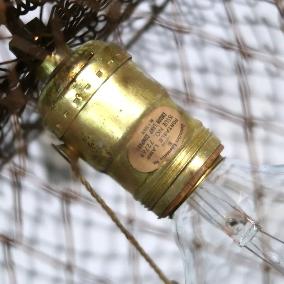 ビンテージ フィッシングバスケット カスタムペンダントランプ