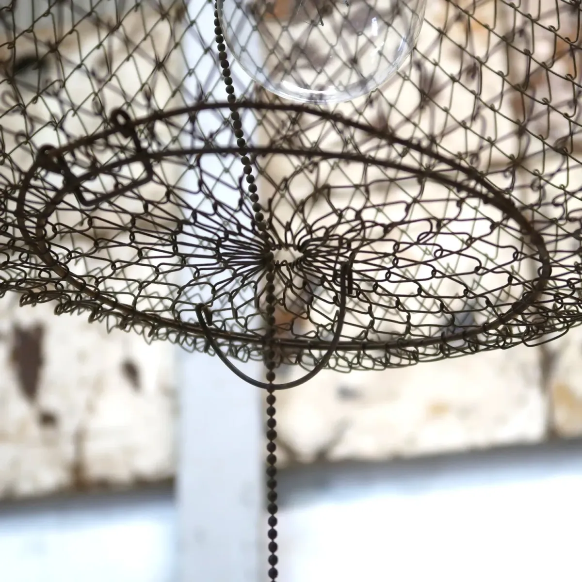 ビンテージ フィッシングバスケット カスタムペンダントランプ