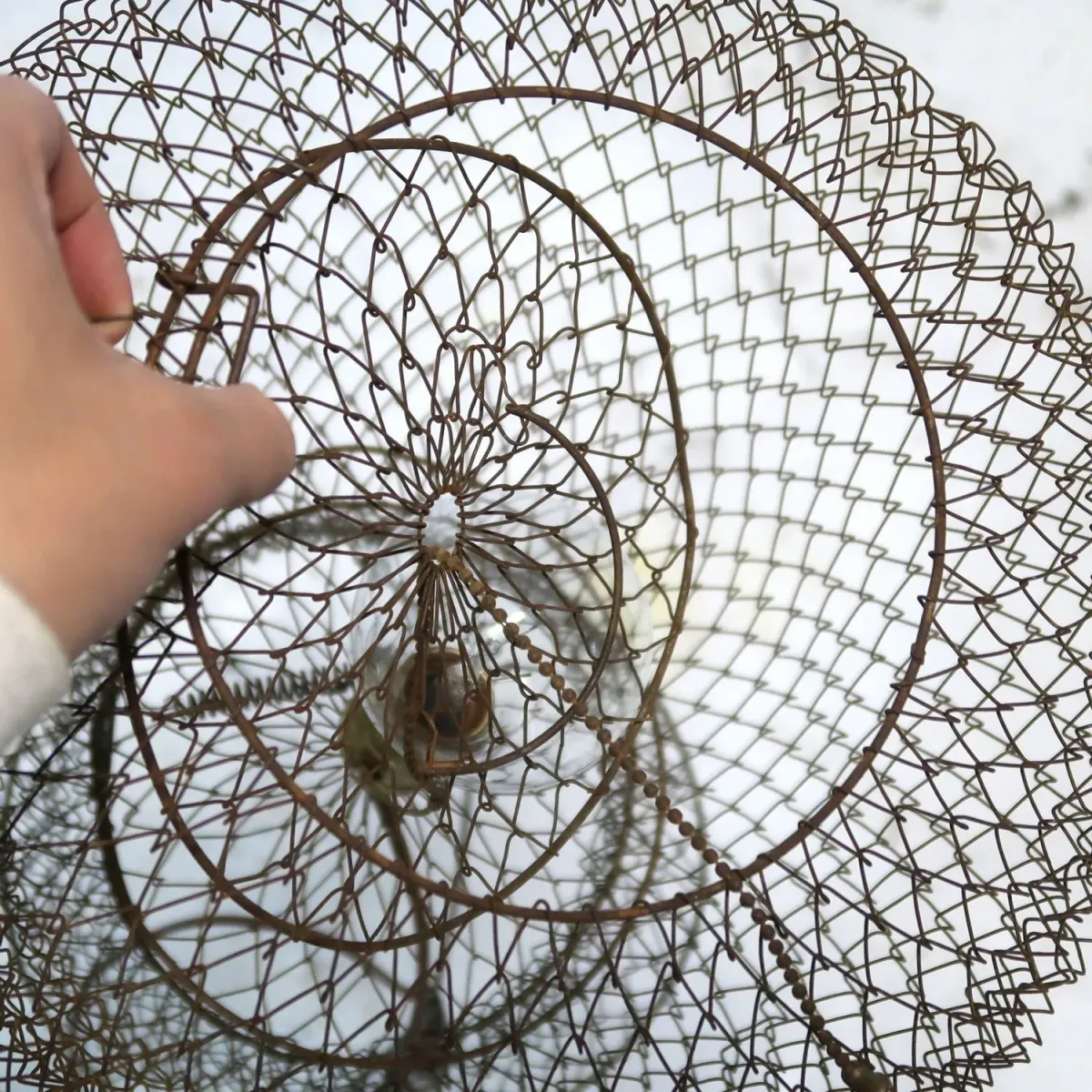 ビンテージ フィッシングバスケット カスタムペンダントランプ