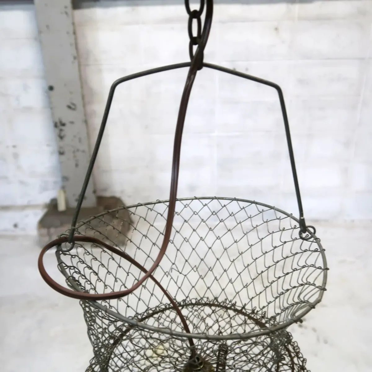 ビンテージ フィッシングバスケット カスタムペンダントランプ