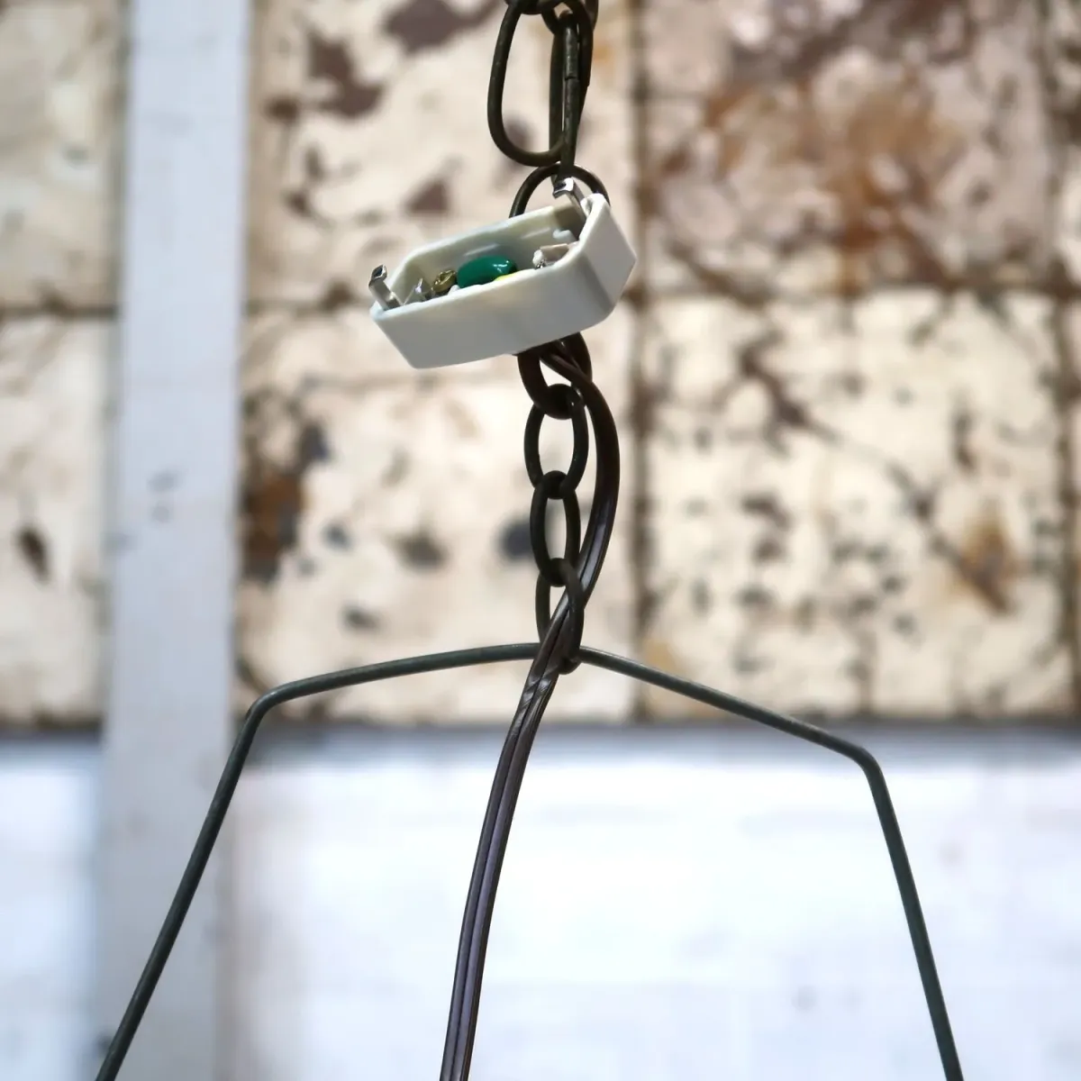 ビンテージ フィッシングバスケット カスタムペンダントランプ