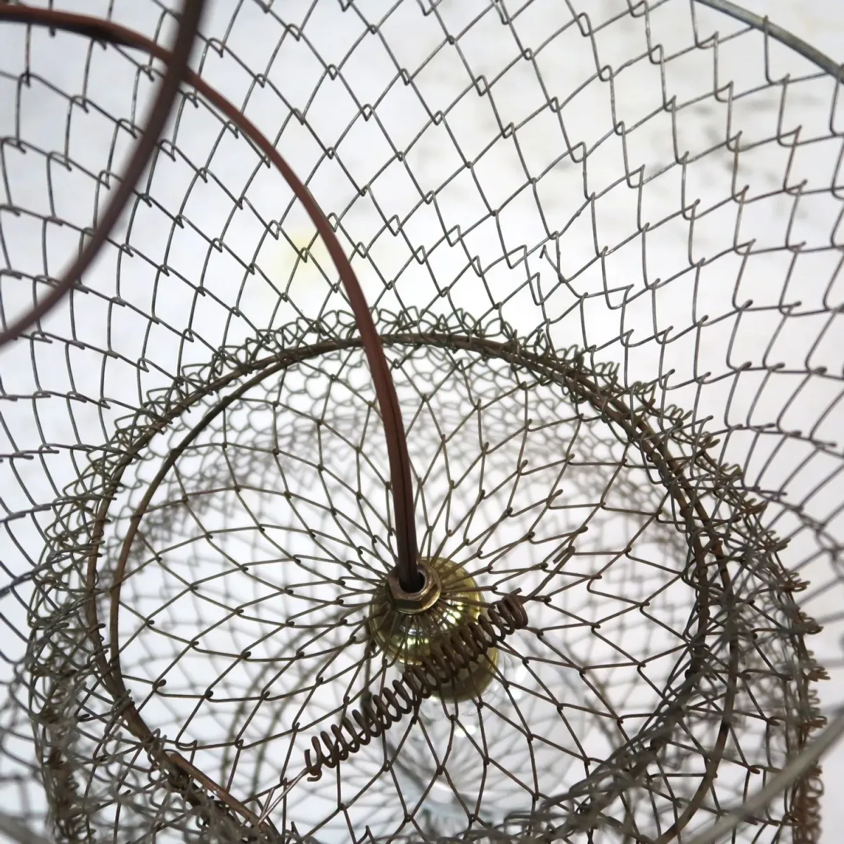 ビンテージ フィッシングバスケット カスタムペンダントランプ