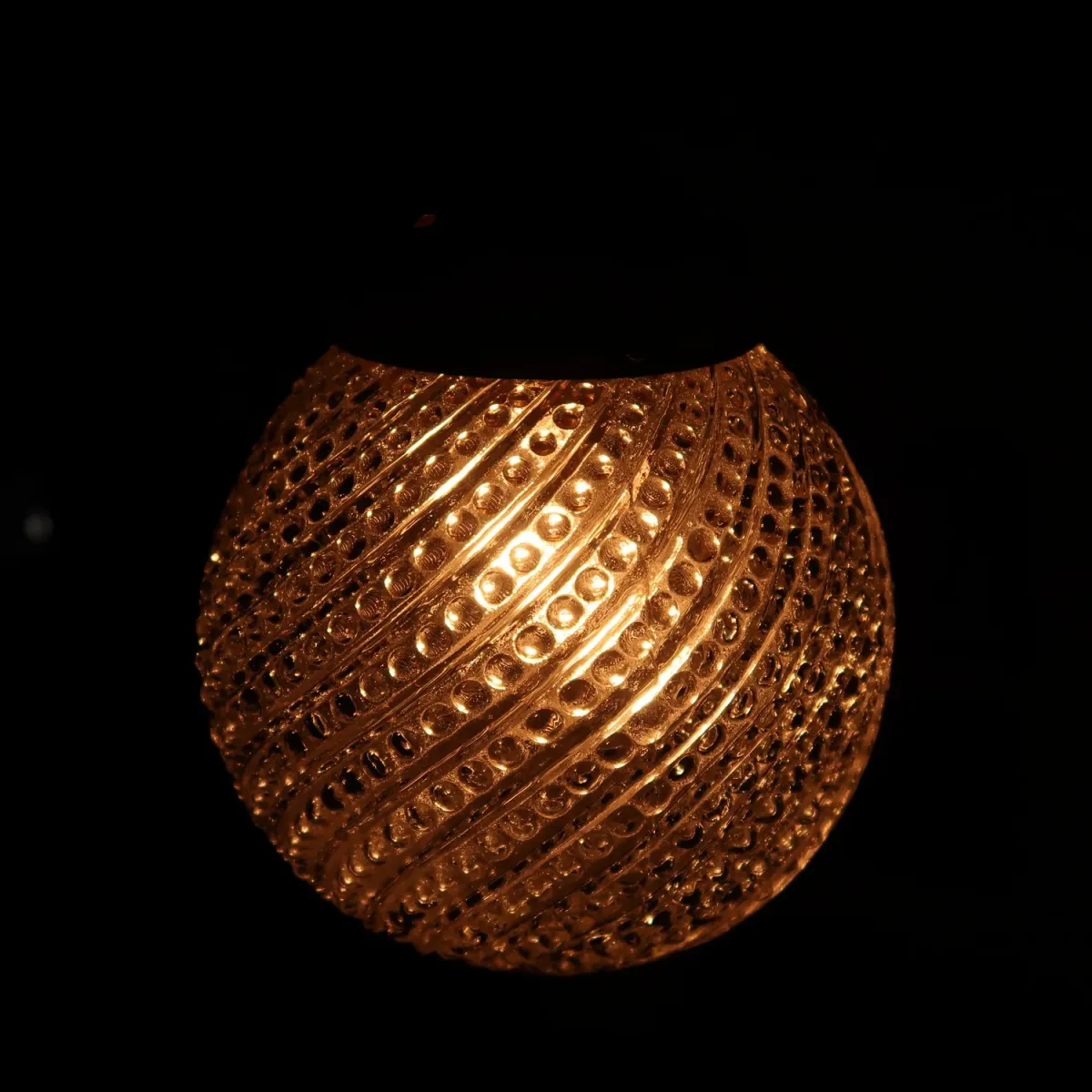 アンティーク クリアガラス ペンダントランプ