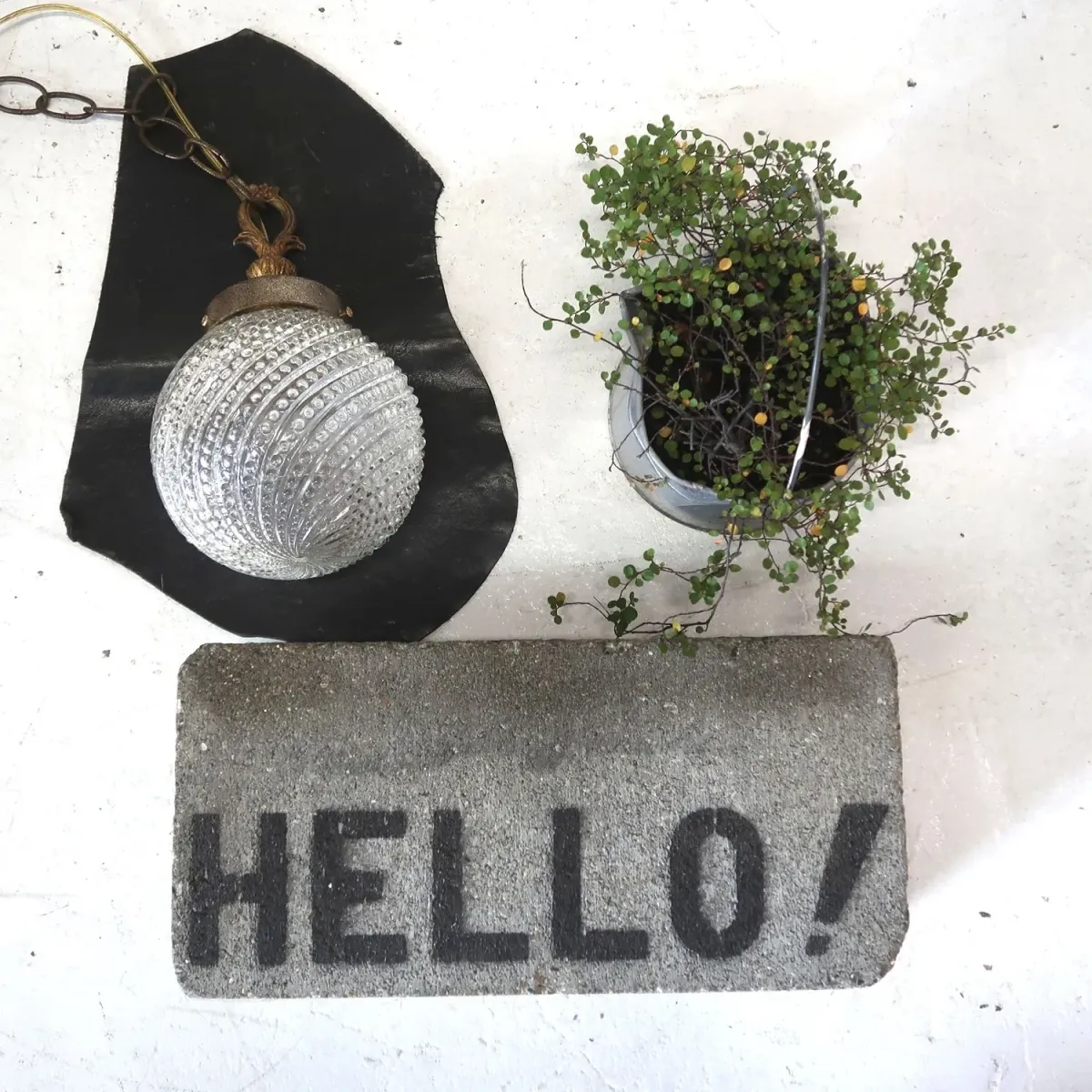 アンティーク クリアガラス ペンダントランプ