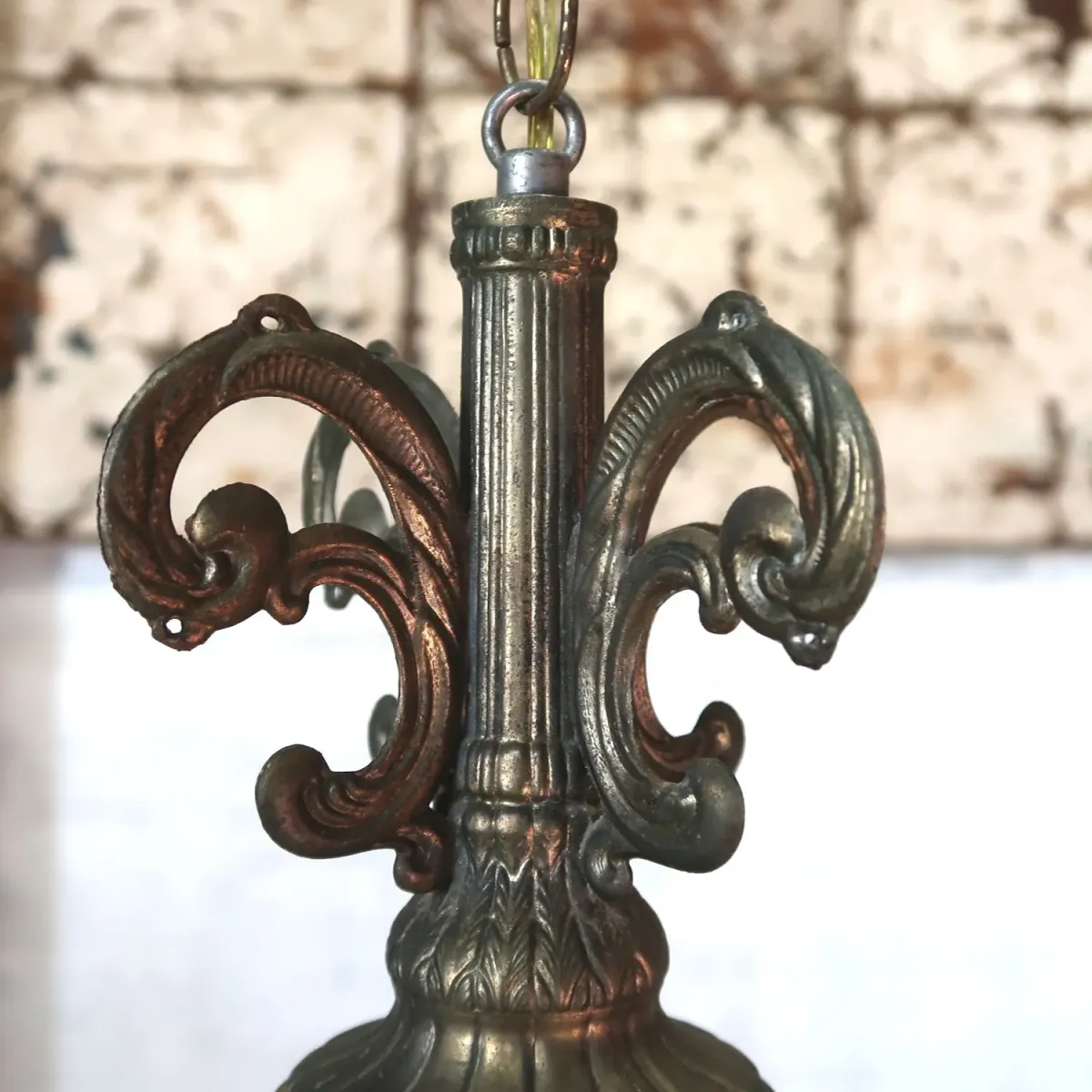 アンティーク カットガラスランプ クリアガラス