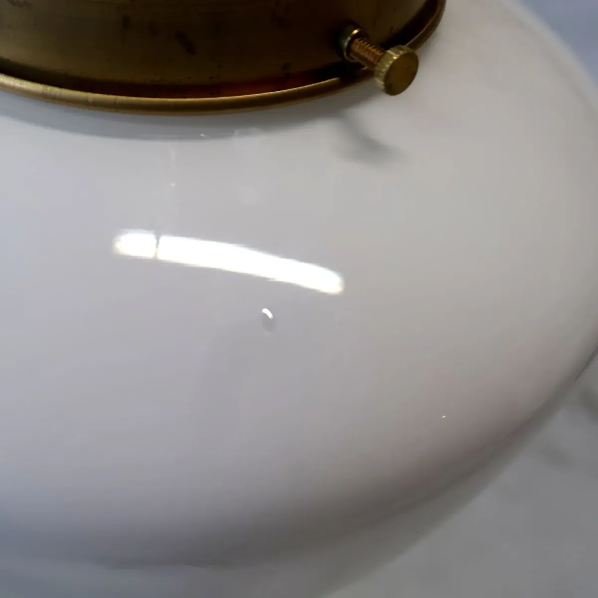 アンティーク ミルクガラス ペンダントランプ