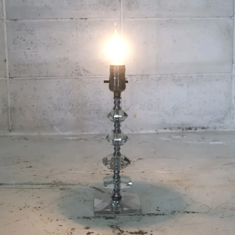 アンティーク ガラスベース テーブルランプ