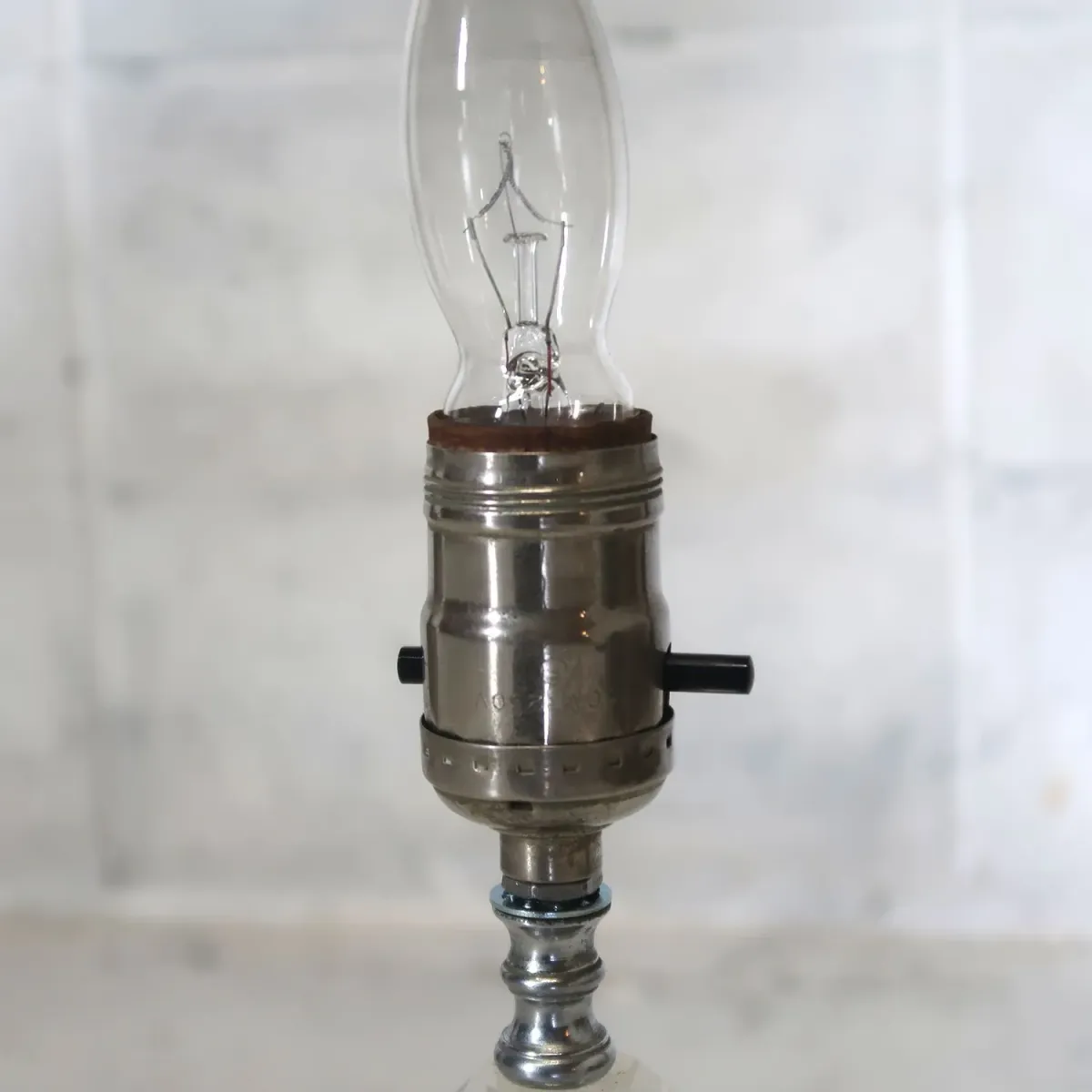 アンティーク ガラスベース テーブルランプ