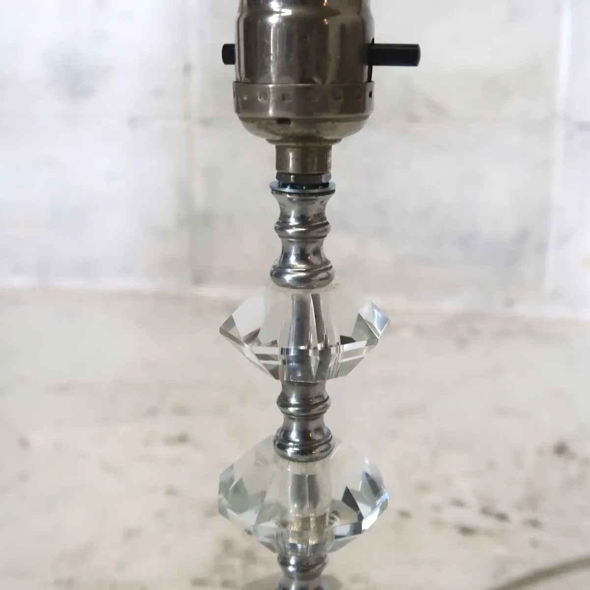 アンティーク ガラスベース テーブルランプ