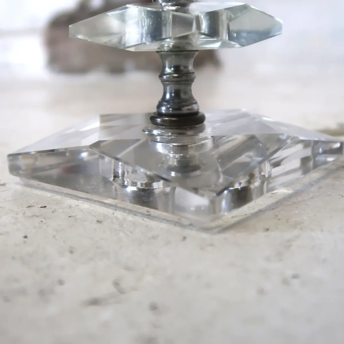 アンティーク ガラスベース テーブルランプ